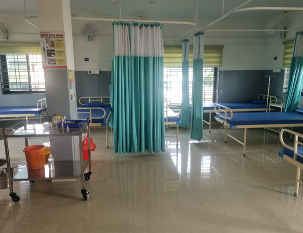 Hospital Interior Corridor at KEGH Multispeciality Hospital in Dharwad